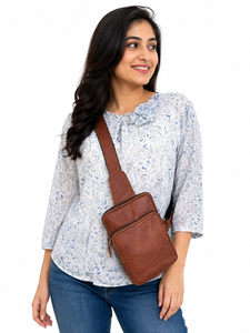 Hot Sale Stylish Unisex Genuine Leather Shoulder Travel Bag Handbag Multi Uses Money Bag Stylish Useful Bags - Product Image 6