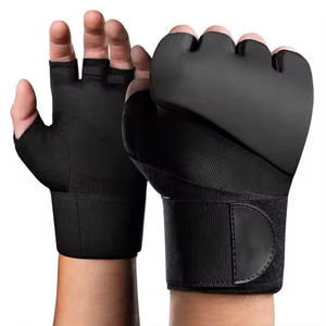 Guantes de Ciclismo de Cuero de Alta Calidad, Medios Dedos, con Almohadillas de Gel, Unisex, para Motociclismo, Absorben la Humedad y Protegen contra Rayos UV - Product Image 1