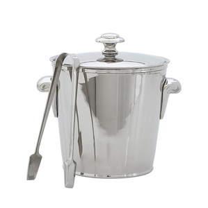 Grande glacière à boissons en cuivre martelé avec revêtement en acier inoxydable, refroidisseur à vin avec poignées robustes, articles de bar décoratifs - Product Image 5