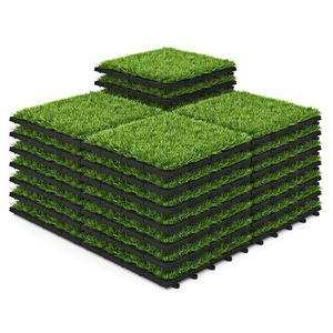 12" x 12 pies, 30 piezas de baldosas de césped artificial entrelazadas (PP PE para interior y exterior) - Product Image 2