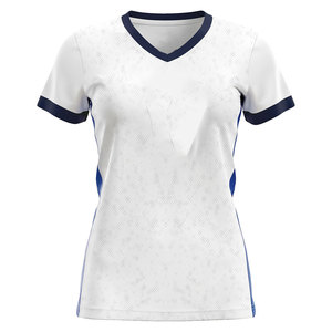 Maillot de football pour femmes, design tendance, col en V, prix de gros, matière légère et respirante en mélange de polyester - Product Image 2
