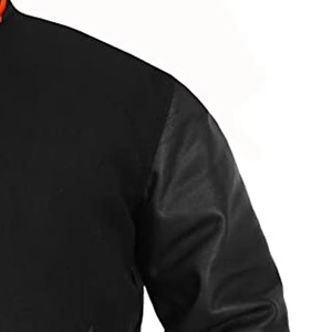 High Quality Relaxed Fit Modern Women <b>Short</b> Wool Blend Varsity <b>Jacket</b> with Stand Collar Custom Embroidery Woven Fabric - Product Image 2