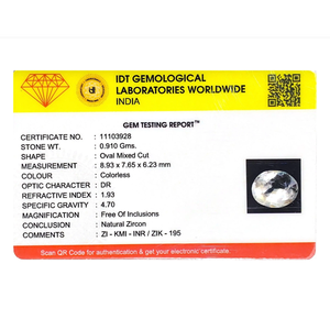 Lab-Created White Zircon 4.55 Ct Pear Cut Loose Gemstone for Fine Jewelry - Product Image 4