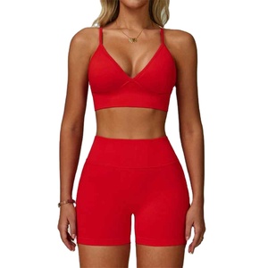 Women High Waist <b>Yoga</b> Shorts Leggings With Front Logo 5 Piece Gym <b>Yoga</b> Set Long Sleeve Zip <b>Jacket</b> And Fitness <b>Yoga</b> Set For Women - Product Image 2