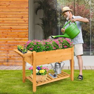 Kit de jardinière surélevée avec 8 compartiments et plateau pliable pour vos pots et jardinières - Product Image 3