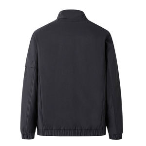 Men's Autumn Puffer <b>Jacket</b> Color Blocking <b>Sailor</b> Collar Zipper Front Pocket Casual Standard Worsted Fabric 320g <b>Waterproof</b> - Product Image 2