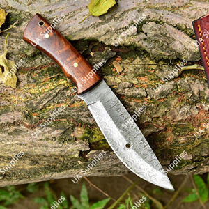 Couteau de chasse professionnel en acier Damas de haute qualité, lame fixe, fabrication sur mesure, support OEM/ODM, camping, pêche, survie, EDC - Product Image 2