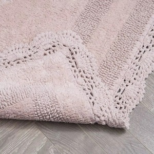 Elegant Durable Washable Tufted Cotton Bath <b>Mat</b> in Multiple Colors Medium Thickness Oval for Home or Hotel Use - Product Image 6