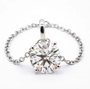 Colgante de Diamante Cultivado en Laboratorio con Certificación IGI, Corte Brillante Redondo, 2.00 Quilates, F VVS1, Oro de 14K, Estilo Clásico, Joyería de Compromiso para Mujer - Product Image 1