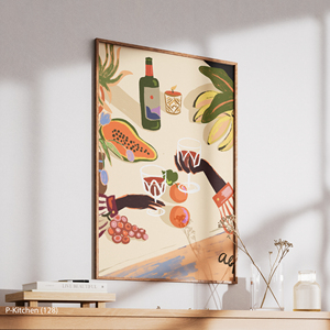Decoración Festiva para Pared, Ilustración de Cena Compartida, Decoración Moderna para Cocina - Product Image 3