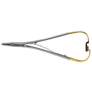 Porte-aiguille manuel Half Gold TC 14 cm, instruments chirurgicaux dentaires en acier inoxydable de haute qualité - Product Image 1