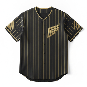 Proveedor de Uniformes Deportivos Personalizados OEM, Uniforme de Béisbol con Cierre de Botones, Malla Transpirable a Rayas, Uniforme de Entrenamiento para Equipos - Product Image 2