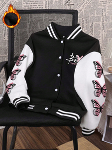 เสื้อแจ็คเก็ตวาร์ซิตี้ผู้หญิงแบบสั่งทำ เสื้อแจ็คเก็ตเลตเตอร์แมนปักลาย เสื้อแจ็คเก็ตเบสบอลลำลอง สไตล์สตรีทแวร์ เสื้อแจ็คเก็ตสไตล์วิทยาลัย - Product Image 5