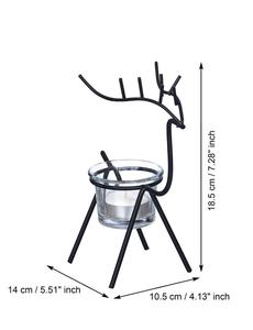 Reindeer Shape Iron <b>Tea</b> Light Holder for Christmas Home Decoration Heat Resistant Candle <b>Stand</b> Set of 2 - Product Image 2