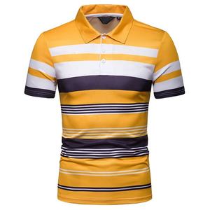T-shirt de polo de golf de haute qualité pour hommes Long logo personnalisable anti-rides brodé - Product Image 2