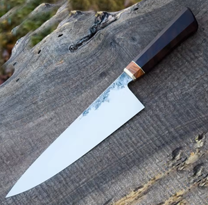 Cuchillos LEGACY BLADES, Cuchillo de Chef Forjado a Mano, Acero con Alto Contenido de Carbono, Estilo Japonés, Mango de Madera Hecho a Mano, Venta al Por Mayor OEM para Cocina - Product Image 5