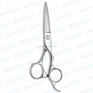 Ciseaux de coiffure professionnels pour barbier, à lame droite, pour droitiers, avec pointes arrondies, en acier inoxydable de haute qualité - Product Image 2