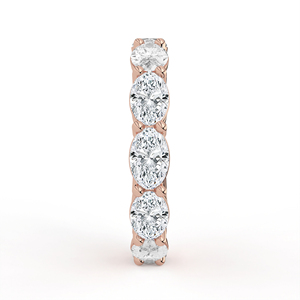 Architectural Oval Diamond Bridal Set Chevron Tiara Curved Band Yellow Gold Lab Grown IGI Certified Multi Piece High <b>Ring</b> - Product Image 6