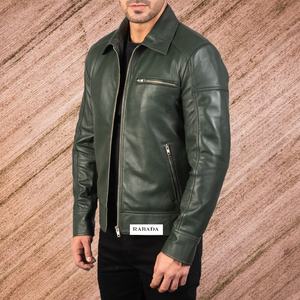 Venta al por mayor de chaqueta de cuero genuino de los hombres con estilo de calidad superior con cuello alto gama exclusiva de diseño de moda - Product Image 3
