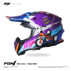 El casco JPX Fox1 Motif X 40 Supermoto Cross ofrece una protección superior y un estilo audaz para la mejor experiencia de motocross. - Product Image 2