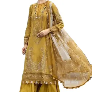 Abbigliamento indiano Pakistani lavoro pesante SalwarKameezWithDupatta indiano esportatore e fornitore
