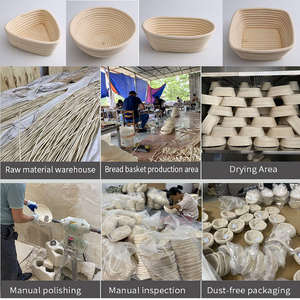 Oval for Bread Proofing Basket Set Rattan Sourdough Baking Supplies Eco-Friendly with Liner Vietnam Wholesale - Product Image 6