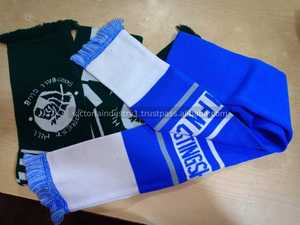 Écharpe de supporter de football tricotée sur mesure, drapeau du Brésil, écharpe de supporter de football, écharpe de sport d'hiver pour équipe - Product Image 2