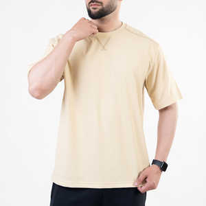 Camiseta Clásica Personalizada para Hombre, Lisa y Blanca, Talla Grande, 100% Algodón, Estilo Tejido Grueso con Impresión Digital - Product Image 1