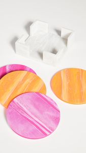 Handmade Resin Drink <b>Coasters</b> – Durable Protective Table Mats Decorative Epoxy Resin <b>Coaster</b> <b>Set</b> – Modern Gift for Home Lovers - Product Image 3