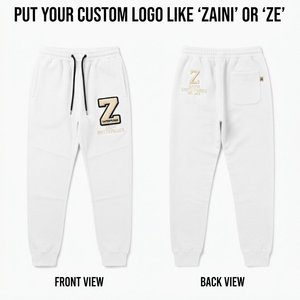 Premium Quality 320 GSM Cotton Fleece Vintage Lightweight <b>Jogger</b> Pants <b>White</b> Streetwear Slim Fit - Product Image 1