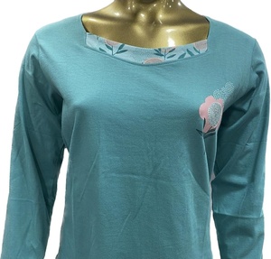 Ensemble de pyjamas 100% coton entièrement imprimé Personnalisable Top Bottom Fabriqué en Inde Tissu tricoté en bambou Méthode d'impression unie - Product Image 2