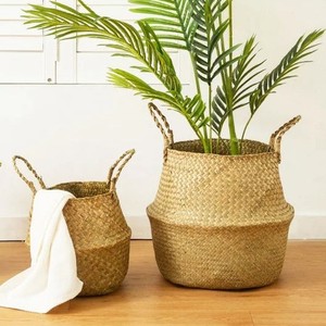 Handmade Natural Rattan Woven Storage <b>Basket</b> Set with Handles Decorative <b>Plant</b> <b>Basket</b> <b>for</b> Home Organizer Best Competitive Price - Product Image 3