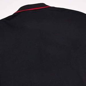 Polo à manches courtes pour homme, noir, uni, décontracté, tricoté, respirant, en coton, boutonné devant, coupe classique - Product Image 5