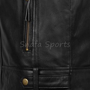 OEM Custom Design Men's Black Bomber <b>Jacket</b> New Style Premium Men Leather <b>Jacket</b> <b>Smart</b> Casual Winter High Quality <b>Jackets</b> - Product Image 5