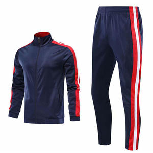 Ensemble de survêtement de football pour homme, veste et pantalon zippés, poids moyen 280g, sublimation, élastique, avec fermeture éclair - Product Image 2