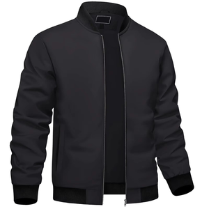 Blouson Bomber Léger et Respirant à Col Montant pour Homme - Veste Décontractée d'Extérieur pour le Basketball avec Poches, Style Urbain Personnalisable - Product Image 4