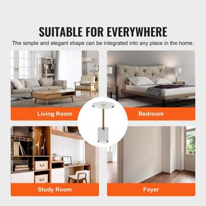 Tavolino da Caffè in Acrilico con Base Solida 11,9 x 11,9 Pollici, Altezza 21,4 Pollici, con Piano Trasparente - Product Image 3