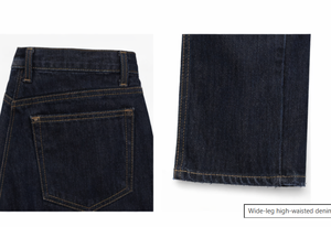 Venta al por mayor de cintura alta rasgados pantalones vaqueros de pierna ancha estampado de leopardo borla decoración High Street Style Casual Regular Fit para las mujeres - Product Image 4
