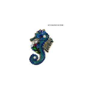 Broche de moda personalizado de flamenco hecho a mano con cuentas de semillas, broche artesanal con cuentas, accesorio de moda personalizado con cuentas de semillas - Product Image 4