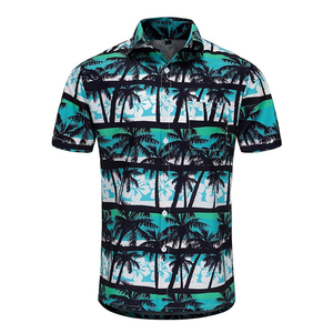 Camisa Guayabera Cubana Casual de Manga Corta para Hombre con Botones, Diseño de Logotipo Personalizado, Impresión por Sublimación, Ideal para Bodas en la Playa - Product Image 1