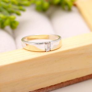 <b>Emerald</b> Cut Bezel Setting Moissanite 925 Sterling <b>Silver</b> White Gold Plated Luxury Engagement <b>Ring</b> Bridal Jewelry Gift Her - Product Image 2