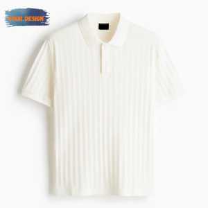 เสื้อเชิ้ตผู้ชายผ้าคอตตอนริบถักติดกระดุม |   เสื้อเชิ้ตแขนสั้นลำลองแบบแข็งแรงทนทาน ป้องกันรอยยับ |   บริการผลิตสินค้าตามสั่ง/ออกแบบตามสั่ง ขายส่งจากบังกลาเทศ - Product Image 1