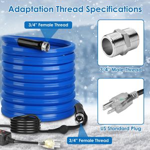 Tubo Acqua Riscaldato Antigelo da 25FT per Camper con Termostato, 45 Gradi F, Diametro Interno 5/8, per Accessori Esterni - Product Image 6