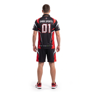 เสื้อเจอร์ซีย์อีสปอร์ตแขนสั้นผู้ชายแบบแห้งเร็ว ผลิตจากโพลีเอสเตอร์ 100% พิมพ์ลายโลโก้ตามสั่ง ชุดทีมแบบกลับด้านได้ ชุดกีฬา โรงงานรับผลิตแบบ OEM - Product Image 2