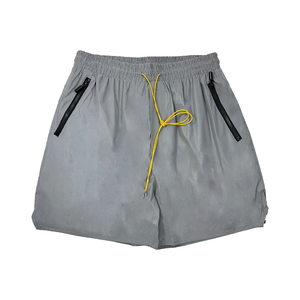 Shorts Bermuda Homme Bleu Marine Taille Mi-Haute avec Cordon de Serrage Séchage Rapide Style Décontracté Couleur Unie Tissu Tissé avec Poches Zippées - Product Image 2