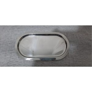 Hammered Stainless Steel Serving Tray Luxury Metal Buffet Food Platter Decorative <b>Coffee</b> <b>Table</b> Trays For Wedding Party Supply - Product Image 4