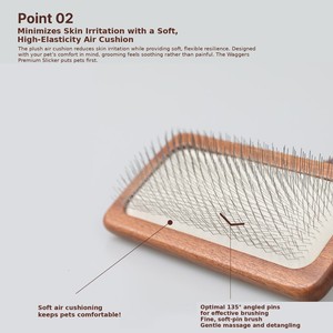 Cepillo de madera para eliminar pelo de mascotas, cepillo removedor de pelo, cepillo para el cuidado y aseo de mascotas, eficiencia en el aseo, ayuda para el cuidado de mascotas - Product Image 3