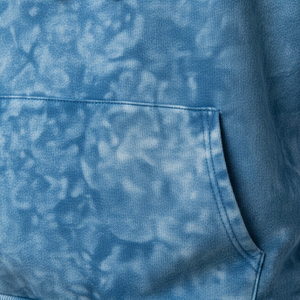 Conjunto de Sudadera con Capucha y Pantalones Jogger para Hombre, Lavado Ácido, Azul Sólido, Teñido por Inmersión, Casual, Largo, 100% Algodón, Transpirable, Ropa de Invierno - Product Image 5