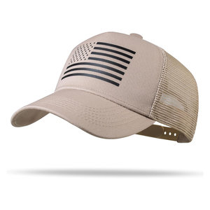 Gorra Trucker Negra de 6 Paneles con Estampado de Bandera Americana por Transferencia Térmica, Parte Trasera de Malla, Ajustable, Unisex, Casual - Product Image 2
