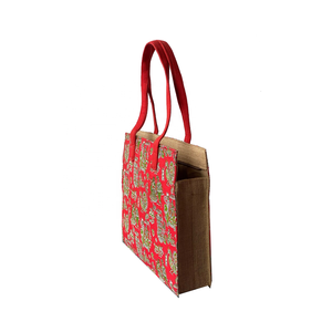 Eco-Friendly 100% Jute Unisex Nice Fashionable Azo-Free Printed Jute <b>Shopping</b> <b>Bag</b> with Competitive Rate <b>Reusable</b> Self Handle - Product Image 2